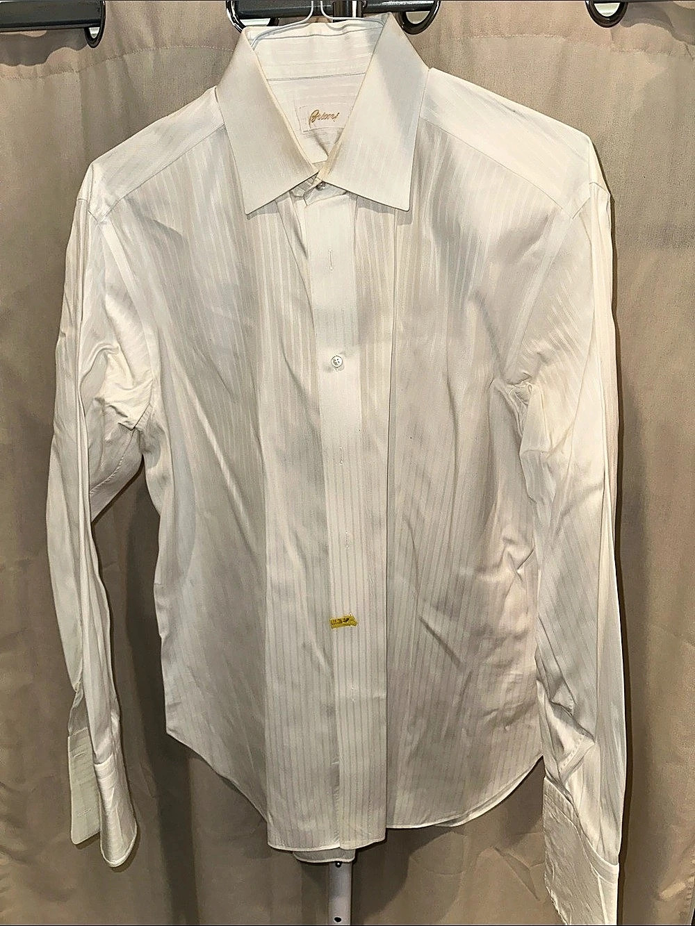 Brioni 100% Cotton Men's Striped Dress Shirt Size 42